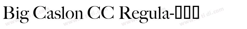 Big Caslon CC Regula字体转换
